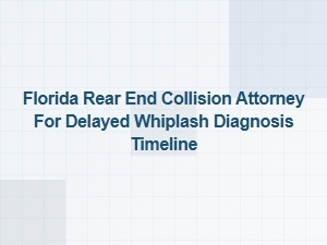 Florida Rear-End Collision Attorney for Delayed Whiplash Claims