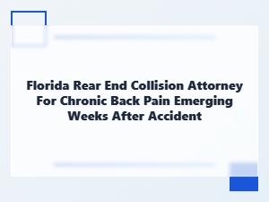 Florida Rear-End Collision Attorney for Delayed Back Pain