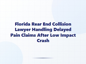 Florida Rear-End Collision Lawyer for Delayed Pain Claims