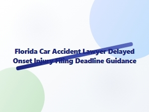 Florida Car Accident Lawyer: Delayed Onset Injury Deadlines