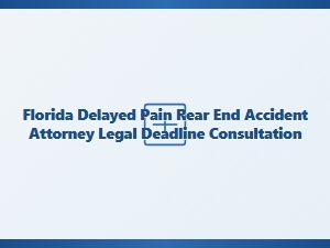 Florida Rear-End Accident Legal Deadline Guidance